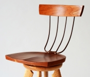 BS107 BRADFORD WOODWORKING BAR HEIGHT SWIVEL CHAIR