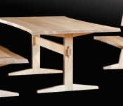 JW101 JESSICA WICKHAM WHITE ASH TRESTLE TABLE 